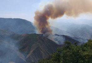 آتش سوزی در اراضی حفاظت شده ارسباران همچنان ادامه دارد