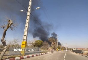 آتش سوزی یک تولیدی لوازم خانگی در جاده تبریز_آذرشهر