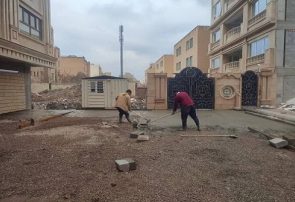 اجرای ۱۰۰۰ متر عملیات کفسازی در ۱۰ متری اول کوی شمس خیابان صائب